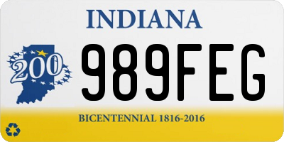 IN license plate 989FEG