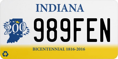 IN license plate 989FEN