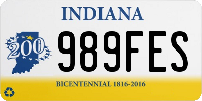 IN license plate 989FES