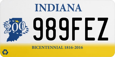 IN license plate 989FEZ