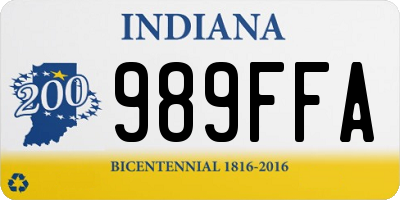 IN license plate 989FFA