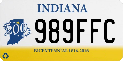 IN license plate 989FFC