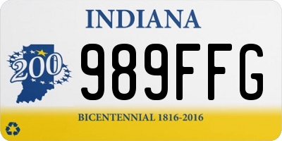 IN license plate 989FFG