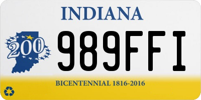 IN license plate 989FFI