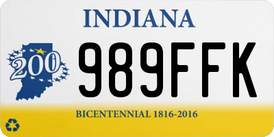 IN license plate 989FFK