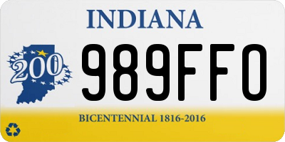 IN license plate 989FFO