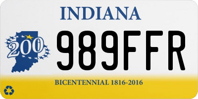 IN license plate 989FFR