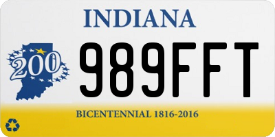 IN license plate 989FFT