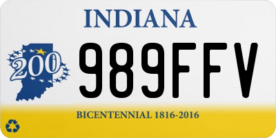 IN license plate 989FFV