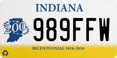 IN license plate 989FFW