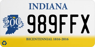 IN license plate 989FFX