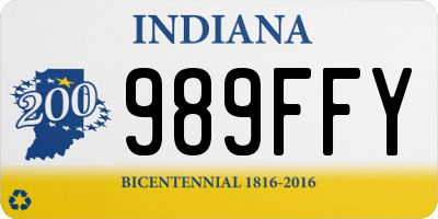 IN license plate 989FFY