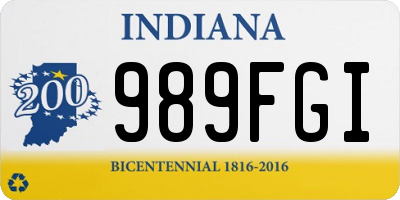 IN license plate 989FGI