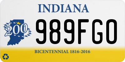 IN license plate 989FGO