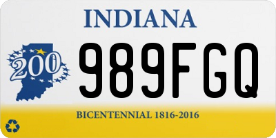 IN license plate 989FGQ