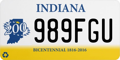 IN license plate 989FGU