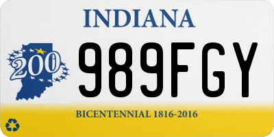 IN license plate 989FGY