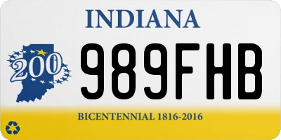 IN license plate 989FHB