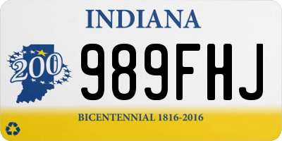 IN license plate 989FHJ