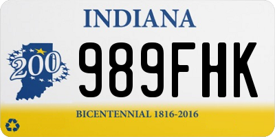 IN license plate 989FHK