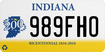 IN license plate 989FHO