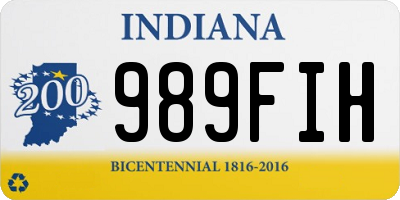 IN license plate 989FIH