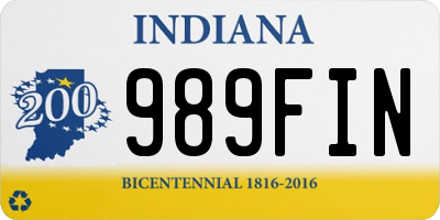 IN license plate 989FIN