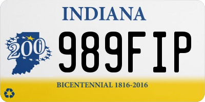 IN license plate 989FIP
