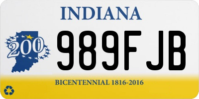 IN license plate 989FJB