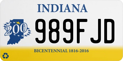 IN license plate 989FJD