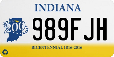 IN license plate 989FJH