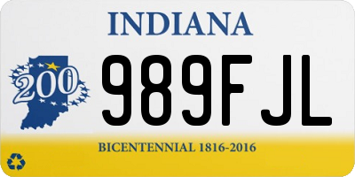 IN license plate 989FJL