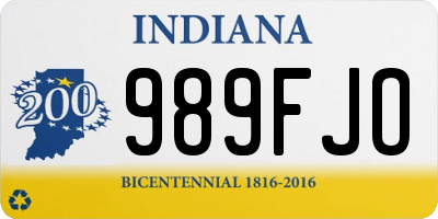 IN license plate 989FJO