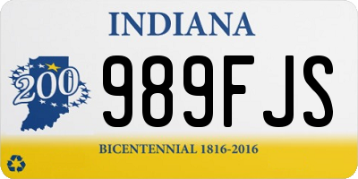 IN license plate 989FJS