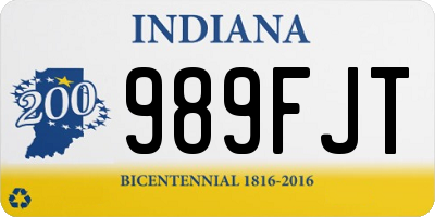 IN license plate 989FJT