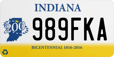 IN license plate 989FKA