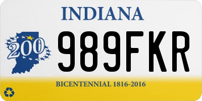 IN license plate 989FKR