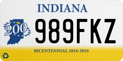 IN license plate 989FKZ