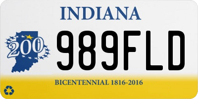 IN license plate 989FLD