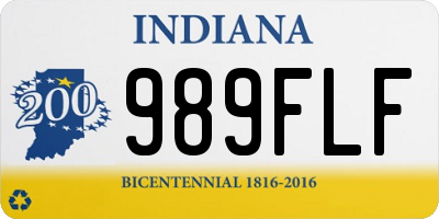 IN license plate 989FLF