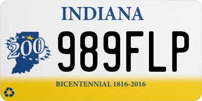 IN license plate 989FLP