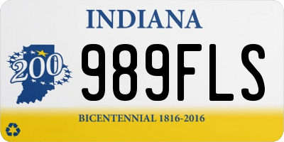 IN license plate 989FLS