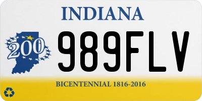 IN license plate 989FLV