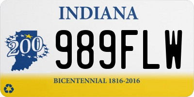 IN license plate 989FLW