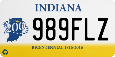 IN license plate 989FLZ