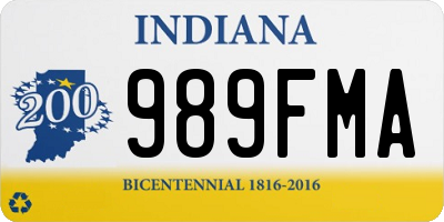 IN license plate 989FMA