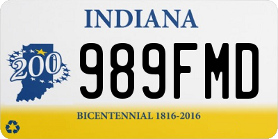 IN license plate 989FMD