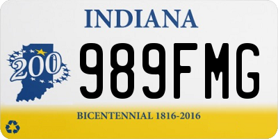 IN license plate 989FMG