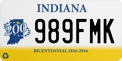 IN license plate 989FMK