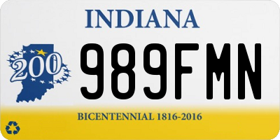 IN license plate 989FMN